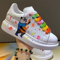 Wholesale Top casual sports shoes womens Mens classic designer sneakers High quality vamp printed with animal patterns and non slip sole design