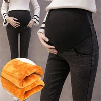 Wholesale Fashion High Waist Maternity Jeans For Pregnant Women Belly Support Adjustable Slim Fit Pregnancy Clothes Plus Size Pants Bottoms