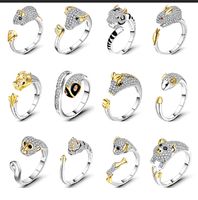 Wholesale Jewelry S925 Sterling Silver Chinese Zodiacs Ring Opening Rings Cute Animal Jewelry for Natal Year Anniversary Mothers Day Gifts for her