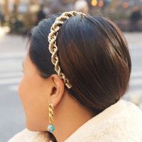 Wholesale Europe America Style Headband Trendy Alloy Chain Twist Hair Accessories For Ladies Wedding Party Jewelry Headpieces