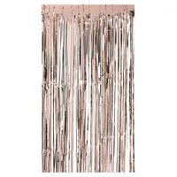 Wholesale Party Decoration M Gold Silver Metallic Foil Tinsel Fringe Curtain Birthday Wedding Pography Backdrop Po Props