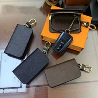 Wholesale Fashion Car keychain Designer Luxury Leather Keychains Buckle for Women Men Bags Pendant Accessories Handmade key rings Four Styles with original box