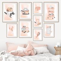 Wholesale Paintings Cartoon Chocolates Book Wall Art Washi Tape Mug Makeup Box Canvas Painting Nordic Poster And Print Picture For Living Room Decor
