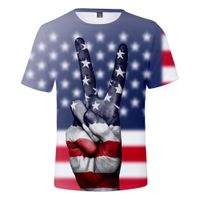 Wholesale National Flag D T shirt USA Independence Day Men Women Summer Casual Short Sleeve T Shirt High Quality Tshirts