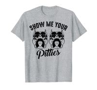 Wholesale Show Me Your Pitties Cool American Dog Funny Pitbull Gift T Shirt