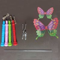 Wholesale Tiktok with stick handle LED Butterfly wings Shine Toys Light up Cartoon Path Yard Light Outdoor Lamps Garden Lights Butterfly Fairy Flash Stick Decor G58X6ER