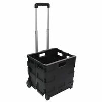 Discount car crate Car Organizer Collapsible Rolling Crate On Wheels For Teachers Tote Basket 80 Lbs Capacity From Heavy Duty Plastic