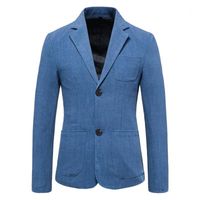 Wholesale Male Korean Slim Fit Cotton Suit Jackets Solid Men s Coat Work Wedding Wear Blazer Jacket Winter Warmcoat Men
