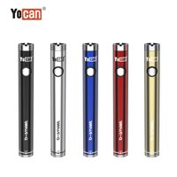 Wholesale Yocan B Smart Battery mAh Slim Preheat VV Bottom Adjustable Voltage E Cig Vape Pen With Display Standa35