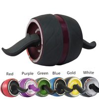 Wholesale Resilient Wheel Abdominal Roller TPR Trainer Fitness Equipment Gym Home Rubber Exercise Body Building Belly Holding Core Training