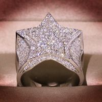 Wholesale Real S925 Sterling Carats Natural Moissanite Ring for Women Hip Hop Men Anillo Silver Jewelry Rings De Bizuteria