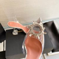 Wholesale New style Casual real pic fashion women sexy lady sandals transparent crsyatl strass strappy high heels shoes cm stiletto