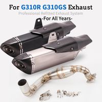 Wholesale Motorcycle Exhaust System Full Slip On Muffler Escape Contact Middle Pipe For G310R G310GS G R GS