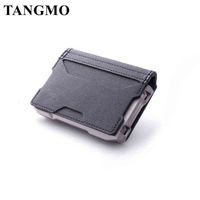 Wholesale TANGMO Men Wallet Bifold Aluminium Metal Rfid Credit Card Holder Bank ID Cardholder Card Case Money Practical Tactical Bag