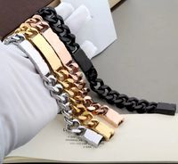 Wholesale Designer bracelets for Men and Women Stainless Steel cuban Link Iced out bracelets bracciali Chain Bracelet for women Male Drop Shipping