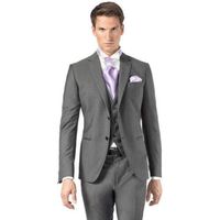 Wholesale Arrival Bespoke Grey Classic Wedding Groom Suits Tuxedos Groomsmen Man Business Suit Jacket Pants Vest Men s Blazers