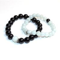 Wholesale Charm Bracelets mm Couples Distance Bracelet Natural Stone Black Agat Beads For Women Men Friend BB