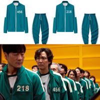 Wholesale 2021 Gym Clothing Cosplay Costumes Li Zhengjae Jacket Pants Set Round Six PARK HAE SOO Role Play Costume Plus Size Sportswear Sweatshirt Blue