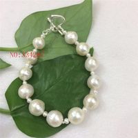 Wholesale Beaded Strands MM Australia Seas Of The South White Pearl Bracelet Tibetan Silver Clasp