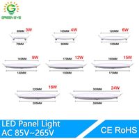 Wholesale Downlights LED Ultra Thin Downlight Lamp W W W W W W AC110V V Ceiling Recessed Grid Slim Round Square Panel Light
