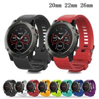 Wholesale 20 mm Straps Watchband Sport Silicone Bands With Quick Fit Adapter Metal Buckle for Garmin Fenix X Plus X Pro HR