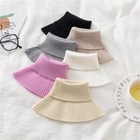 Wholesale Scarves Women Warm Ribbed Turtleneck Pullover Knitted Sweater Fake Collar Windproof Detachable False Removable Scarf Wrap Cover