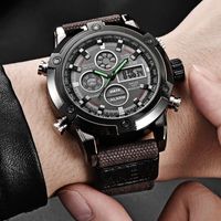 Wholesale Men Military Watch mm Big Dial LED Quartz Clock Sport Male Relogios Masculino Montre Homme Wristwatches