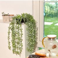 Wholesale Decorative Flowers Wreaths PARTY JOY Artificial Hanging Eucalyptus Plants Mini Potted Ivy Leaves Greenery For Home Office Desk Room Outdoo
