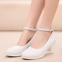 Wholesale Dress Shoes High Heels Lolita Bow Female Shoe Women s Heel Thick Crust White Student Tide Japanese
