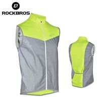 Wholesale Cycling Clothes Rockbros Vests Bike Reflective Jacket Sportswear Bicycle Wind Coat Safety Fluorescence Breathable Jersey