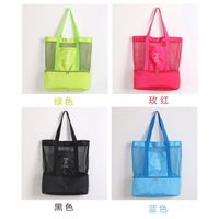 Wholesale hot Portable Outdoor Double Deck Thermal Insulated Lunch Box Tote Cooler Bag Bento Pouch Travel Storage Bags RRD7235