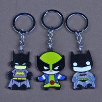 Wholesale Cartoon Characters Around the Movie q Version Key Ring Bat Metal Car Pendant Craft Gifts