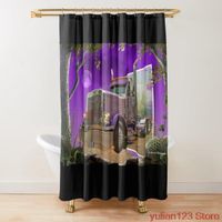 Wholesale Purple Peterbilt In The Jungle Bathroom Shower Curtains Waterproof Polyester Fabric Bath For With Hooks