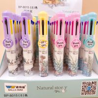 Wholesale Ballpoint Pens Flower Grass Pattern Color Chunky Pen School Office Supply Gift Stationery Papelaria Escolar