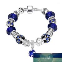 Wholesale Charm Bracelets Crystal DIY Beads Eiffel For Women European Style Bracelet Butterfly Murano Glass Jewelry PDRH009 A1 Factory price expert design Quality Latest