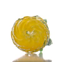 Wholesale Pineapple Glass Pipes Handmade yellow smoking pipe pyrex bubbler spoon Beautiful Tobacco tools