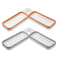Wholesale Soap Dishes Corner Space Rotatable Tray Punch Free Storage Rack Holder Degree Rotated Save Accs