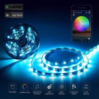 Wholesale 24 keys Remote control Bluetooth controller light m patch strings soft strip set Outdoor waterproof bendable magic color lamp with drip glue strings Holiday lu