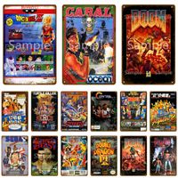 Wholesale Classic Fight Video Game Metal Tin Sign Retro Poster Wall Decor For House Home Room Vintage Painting Plaque Gaming Sticker YL035 Q0723