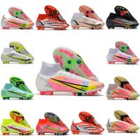 Wholesale 2021 Newest Mercurial Superfly Elite FG AG Football Shoes High Quality Black White Red CR7 Mbappé Mbappe Vapors Soccer Cleats Boots Outdoor