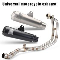 Wholesale Motorcycle Exhaust System mm For YZF R25 R3 MT03 Modified Full Systems Front Pitbike Muffler Pipe Motorcross Slip On1