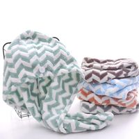 Wholesale Towel Soft Dry Hair Cap Waffle Fabric After Shower Drying Wrap Fold Pattern Absorbent Headband Quick Hat Turban