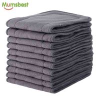 Wholesale Mums Bamboo Charcoal Inserts Baby Diaper Nappy Liner Eco friendly Washable Layer Inserts For Diapers Booster