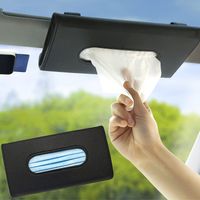 Wholesale 1 Pack Car Tissue Box Towel Sets Automotive Sun Visor Tissue Box Holder Auto Interior Storage Decoration For Universal Auto car Accessories