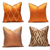 Wholesale Cushion Decorative Pillow Nordic Minimalist Cushion Cover Yellow Abstract Geometric High Precision Jacquard Pillows Case Home Sofa Chair Bed