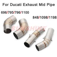 Wholesale Motorcycle Exhaust System Slip On Motorcross Modified Mid Pipe Double Connect Link Stainless Steel For