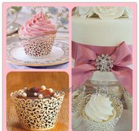 Wholesale 100Pcs Lace Laser Cut Wedding Shower Cupcake Wrapper Favors With High Quality Pearl Paper Xmckd E4Qvx