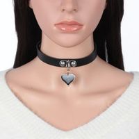 Wholesale Chokers Gothic Punk Leather Choker Necklace For Women Men Girls Rivet Heart Cross Collar Rock Cosplay Jewelry Fashion Gifts