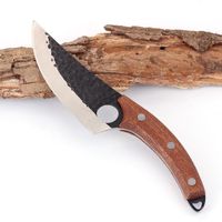 Wholesale 5 quot Meat Cleaver Hunting Knife Handmade Forged Boning tools Serbian Chef Stainless Steel Kitchen Butcher Fish Knives