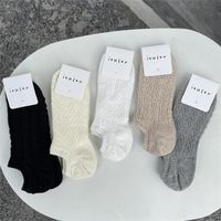 Wholesale Socks Hosiery Solid Color Woman Fashion Casual Summer Thin Breathable Short Slippers Harajuku Silicone Anti slip Ankle Boat